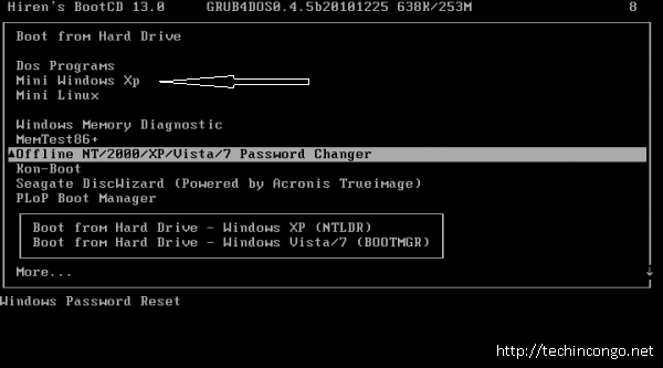 Choisir 2BMini 2BWindows 2BXP 2B Comment Réinitialiser un mot de passe oublié sous windows 10, 8, 7