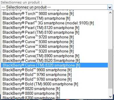 Faire un choix balckberry OS Comment Flasher les téléphones Blackberry