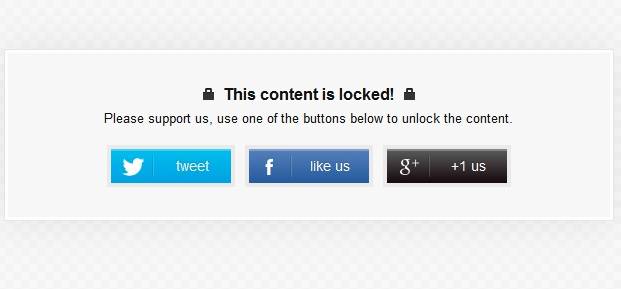 One Social Locker Plugin One Social Locker Plugin Comment contourner OnePress Social Locker "this content is locked"