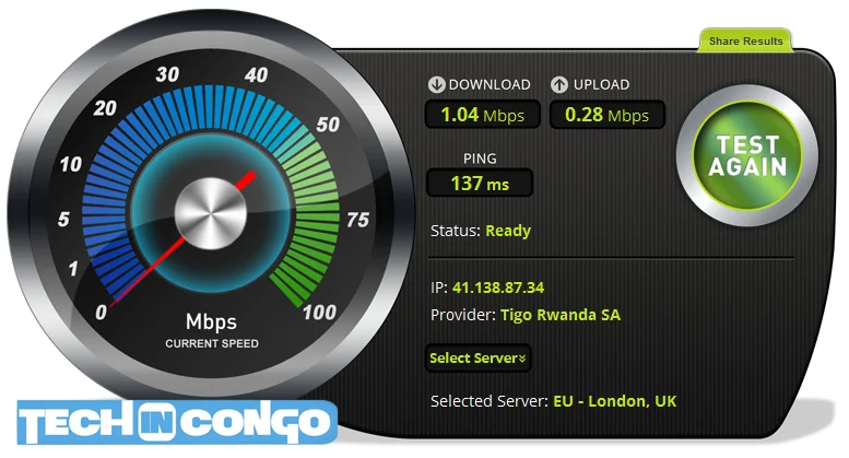 Tigo vitesse reseau Tigo vitesse reseau TEST: Quel est le réseau mobile le plus rapide en RDC ?