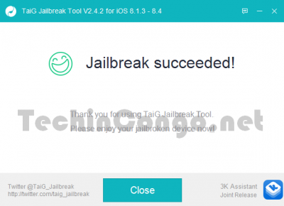 Fin Jailbreak avec TaiG 400x290 Comment jailbreaker iOS 8.1.3 à iOS 8.4 avec TaiG