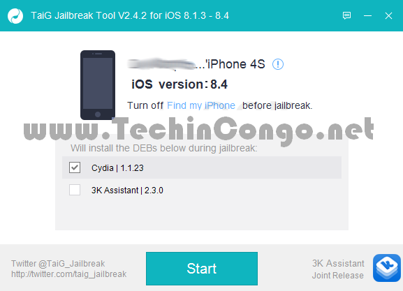 TaiG Jailbreak Tool v 2.4.2 Comment jailbreaker iOS 8.1.3 à iOS 8.4 avec TaiG