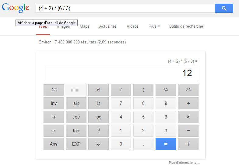 Calculs dans Google Calculs dans Google 10 Astuces pour faire des Recherche Google Avancé comme un Pro