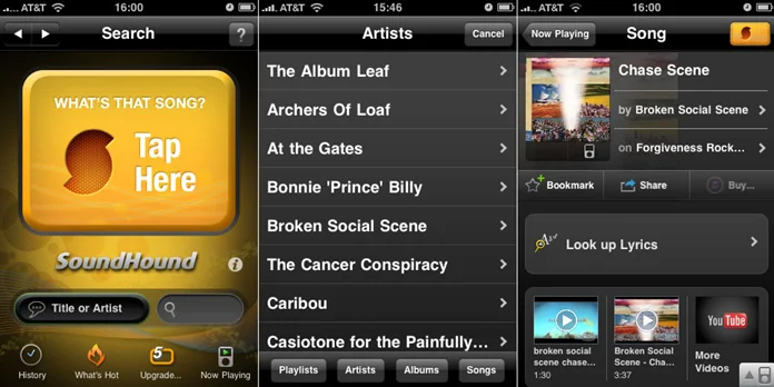 SoundHound Reconaitre une chanson Top 6 Applications pour trouver une musique dont on ne connait pas le titre