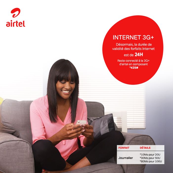 Forfait Journalier Airtel Forfait Journalier Airtel Les Nouveaux forfaits Airtel Internet,SMS, Appels de 10U et 5U