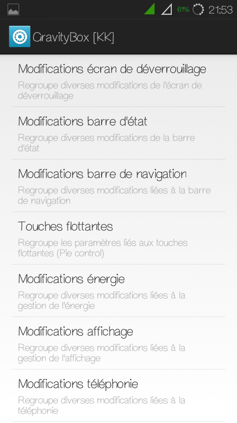 GravityBox 1 GravityBox 1 Xposed Framework : Top 10 modules indispensables pour Android