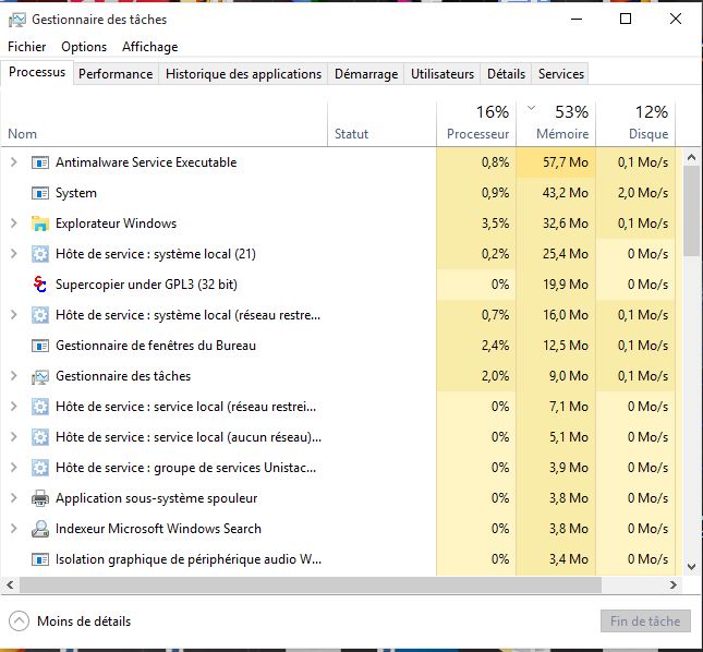 Windows 10 RAM Comment réparer l’utilisation élevée de la RAM par le processus système sur Windows 10