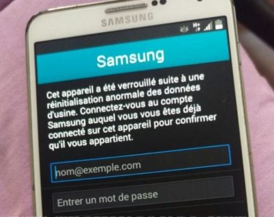 samsung account locked 400x317 Comment cracker le verrouillage de reactivation sur le Samsung Galaxy S6 G920 (Sans OTG)