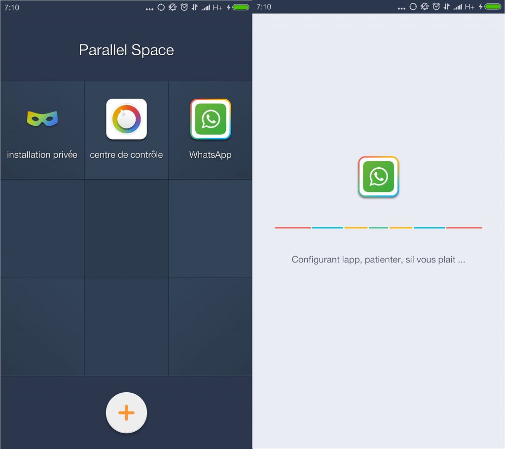 2 comptes WhatsApp dans Parallel Space 1024x910 Comment dupliquer une application Android – App Cloner