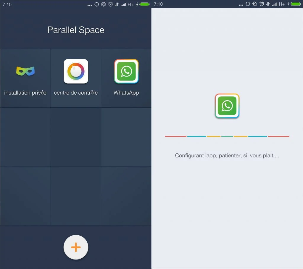 2 comptes WhatsApp dans Parallel Space 1024x910 Comment dupliquer une application Android – App Cloner