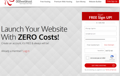 000webhost register 400x254 Pirater un compte Facebook avec du Phishing et se proteger