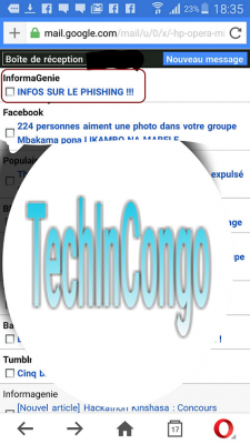 Phishing techincongo email 225x400 Pirater un compte Facebook avec du Phishing et se proteger