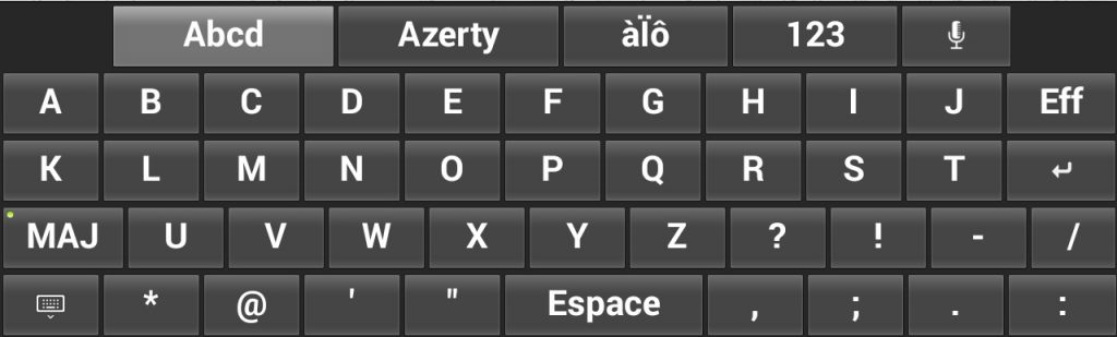 Clavier Ordre alphabetique
