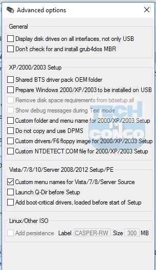 Advanced options Comment créer une clé USB multiboot contenant plusieurs systèmes d’exploitations