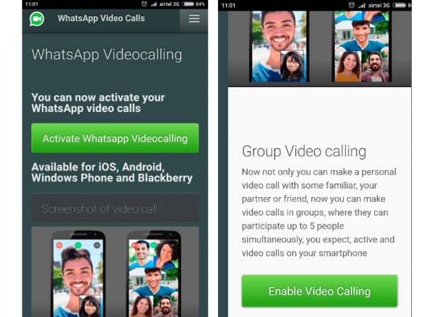 Faux Appel Video WhatsApp Attention ! Ne Cliquez pas sur le faux lien pour installer les appels vid&eacute;o WhatsApp