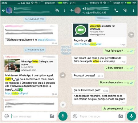 Faux WhatsApp Video 448x400 Attention ! Ne Cliquez pas sur le faux lien pour installer les appels vidéo WhatsApp