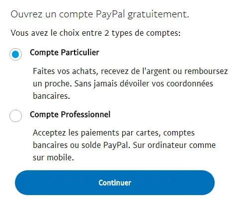 types de comptes paypal Comment cr&eacute;er un compte Paypal en Afrique gratuitement