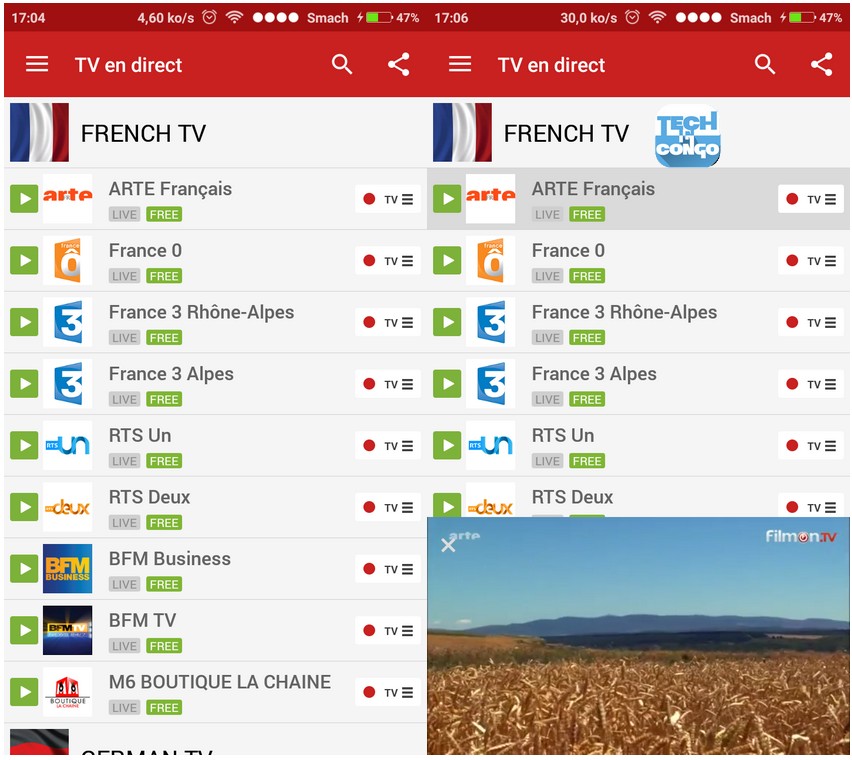 Filmon Live TV Les Meilleures Applications IPTV gratuites sur Android – IPTV Gratuit 2019