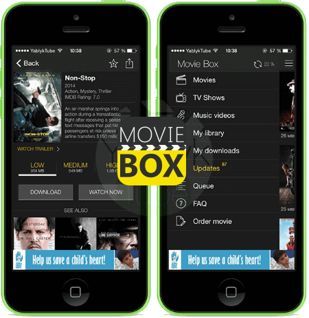 MovieBox pour iOS Télécharger ShowBox pour iOS/Android– L’appli pour regarder des films et séries télé gratuitement