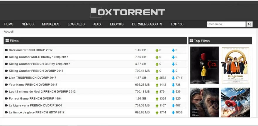 OXTorrent NexTorrent Top 10 Sites Torrents Français pour Télécharger des Films & Séries en VF