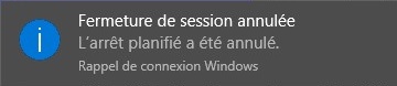 annulation planification Méthodes pour programmer l'arrêt ou le redémarrage d'un PC sans logiciel