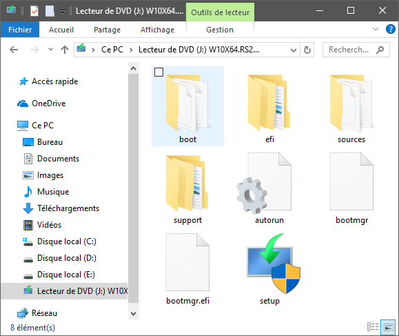 CD Windows 10 Comment rendre une clé USB bootable sans la formater