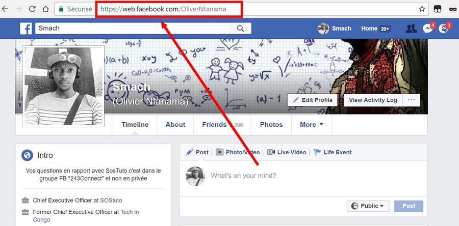 Profil Facebook de Olivier Ntanama Le code @[4:0] ne permet pas de vérifier si votre compte Facebook a été piraté