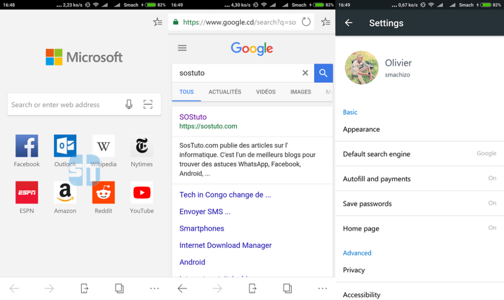 Microsoft Edge sur Android 1024x609 Télécharger Microsoft Edge pour Android – Le navigateur de Windows 10