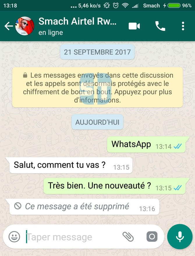 preuve message supprimé Comment supprimer un message WhatsApp envoyé par erreur