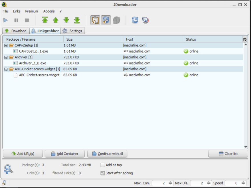 Jdownloader Jdownloader Les Gestionnaires de téléchargement gratuits et alternatives à IDM pour Windows & Mac