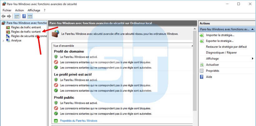 parametres avancées pare feu Windows Comment empêcher un programme d'accéder à internet sans logiciel