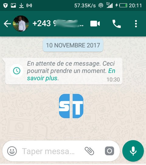 probleme whatsapp en attente de ce message probleme whatsapp en attente de ce message Fixer le problème WhatsApp « En attente de ce message. Ceci pourrait prendre un moment »