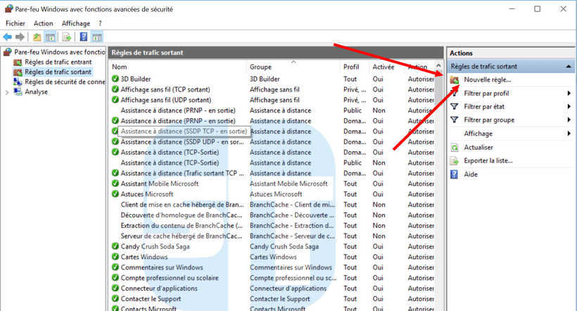 regle de trafic sortant regle de trafic sortant Comment empêcher un programme d'accéder à internet sans logiciel