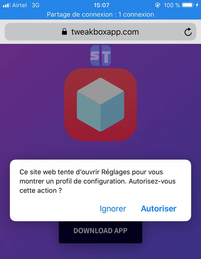 Autoriser Profil Tweakbox 1 Télécharger et Installer TweakBox sans Jailbreak pour iOS 12 / iOS 11