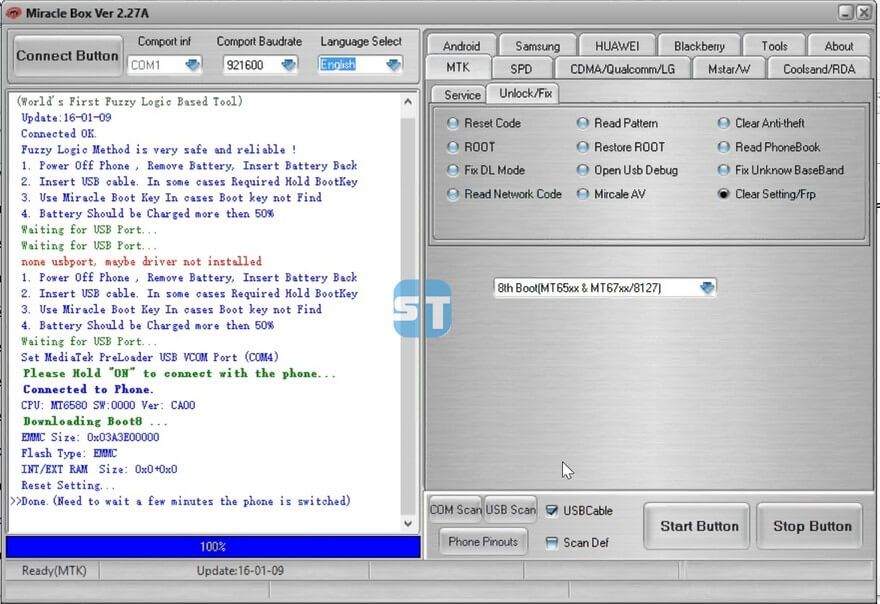 Miracle Box enleve Google FRP Comment contourner la protection de compte Google (FRP) sur les smartphones MEDIATEK