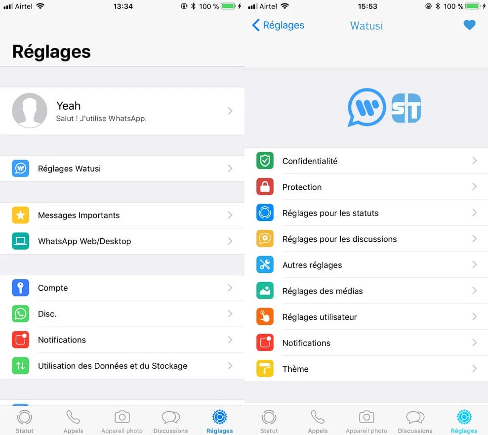 Reglages WhatsApp Watusi 2 M&eacute;thodes pour Prot&eacute;ger WhatsApp sur iPhone avec mot de passe ou Touch ID ou Face ID