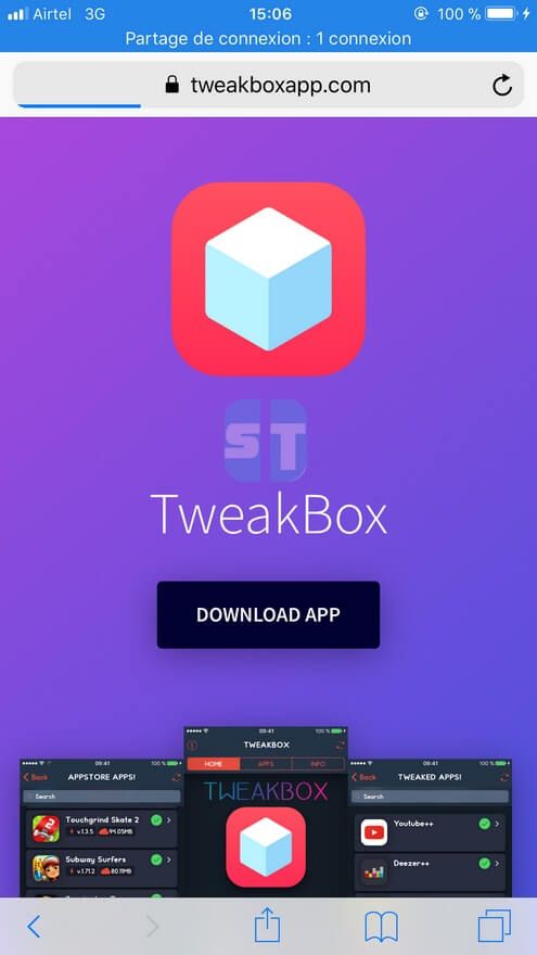 Tweakboxapp dans Safari Télécharger et Installer TweakBox sans Jailbreak pour iOS 12 / iOS 11