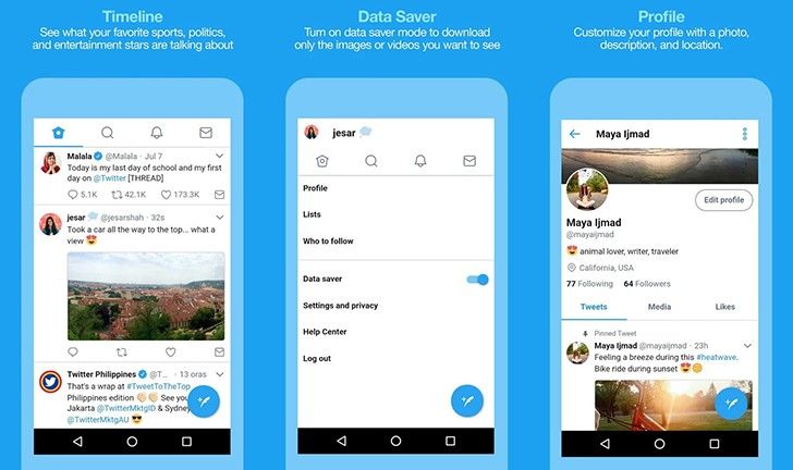 Twitter Lite 10 applications « lite » Android pour économiser l’espace de stockage et forfait mobile