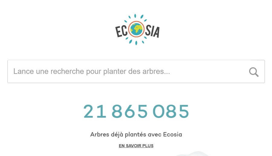 Ecosia Alternatives à Google : 7 moteurs de recherche en français inconnus du public