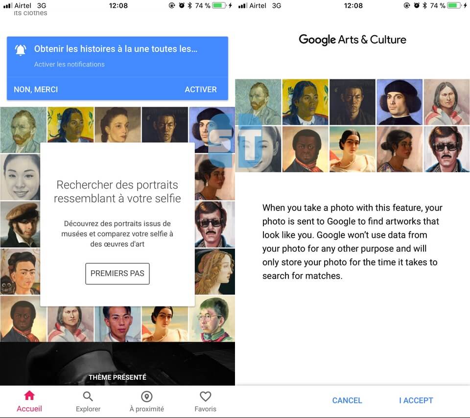 Rechercher des portraits à votre selfie Comment utiliser Google Arts & Culture en dehors des États-Unis