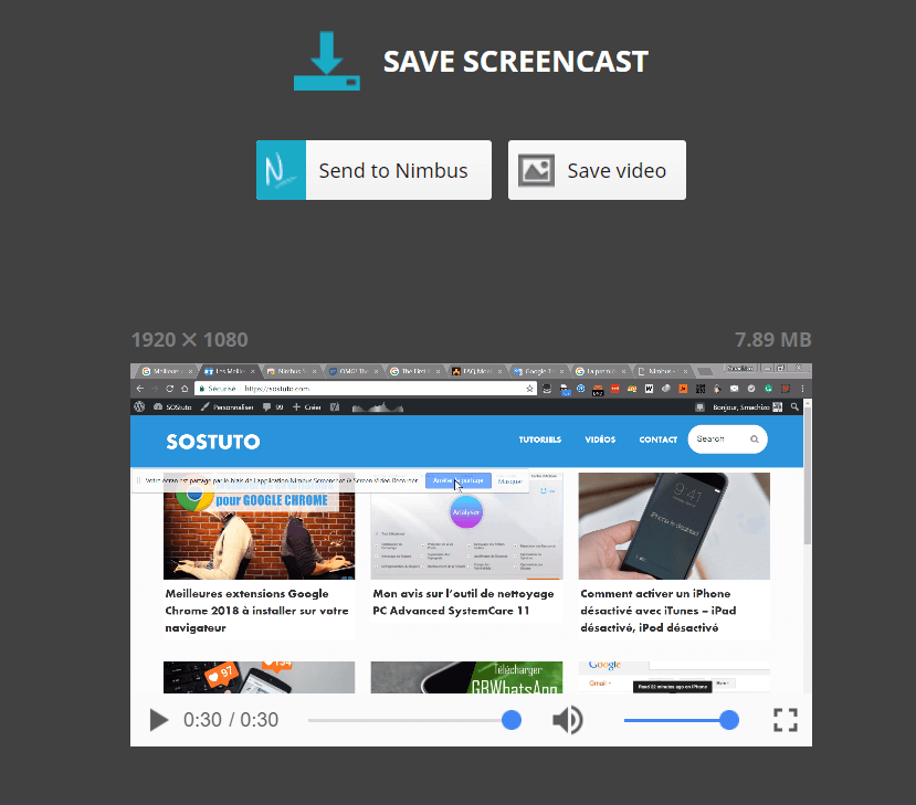 Save Video Screencast Comment enregistrer son écran de bureau avec Google Chrome sur Windows / Mac / Linux