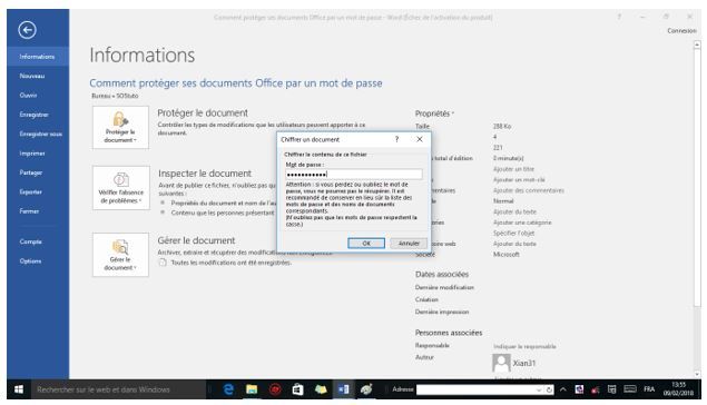 image4 Comment protéger un fichier Word par un mot de passe sous Windows 10 /8/7/XP