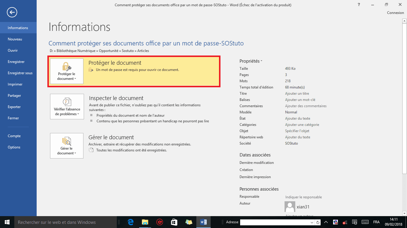 image5 Comment protéger un fichier Word par un mot de passe sous Windows 10 /8/7/XP