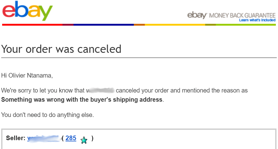 Commande eBay annulé Comment annuler une commande sur eBay après avoir remporté l'enchère