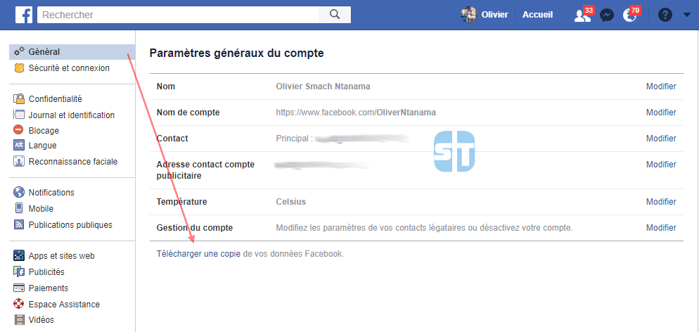Parametres Facebook Comment télécharger une copie des données que Facebook sait sur vous