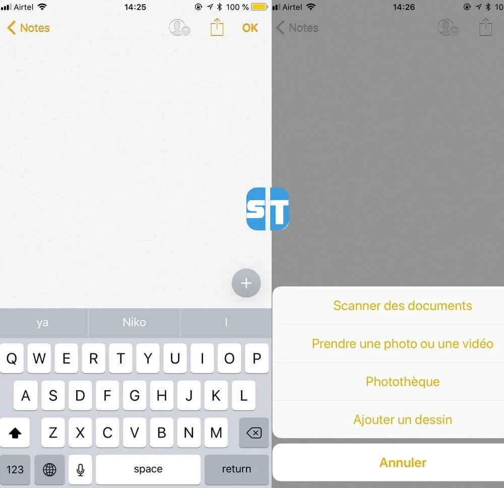 Ajouter photos dans notes Comment prot&eacute;ger ses photos sur iPhone avec un mot de passe sans application