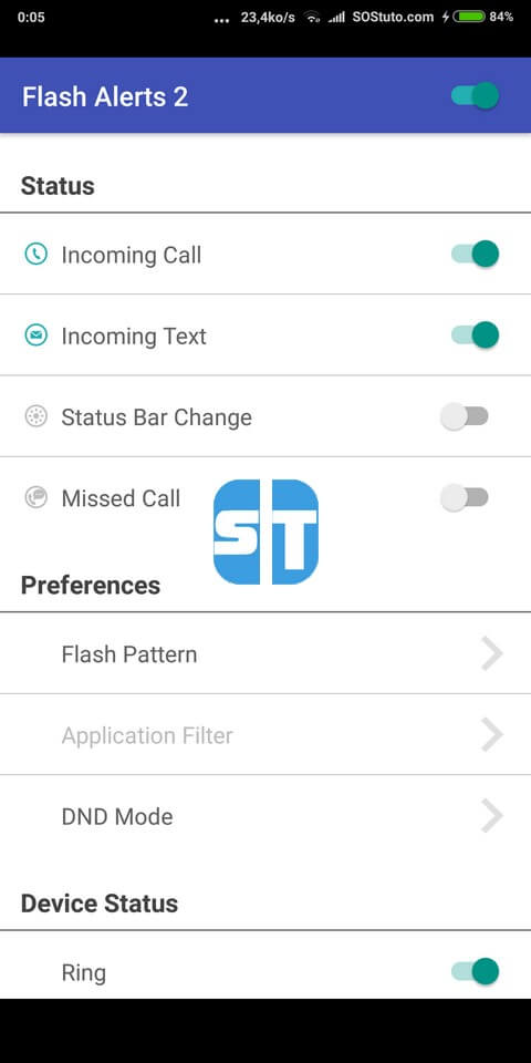 Flash Alerts 2 Comment activer la notification par flash lors d’un appel entrant sur Android