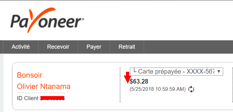 solde carte payoneer Guide 3 Payoneer : Comment activer ma carte MasterCard Payoneer