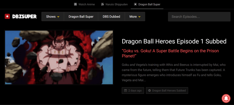 DBZsuper Comment regarder Dragon Ball Heroes en streaming, en direct du Japon