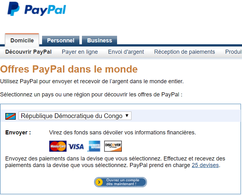 Offres PayPal au Congo Kinshasa Comment récupérer l’argent PayPal dans n’importe quel pays (non supporté par le virement PayPal)